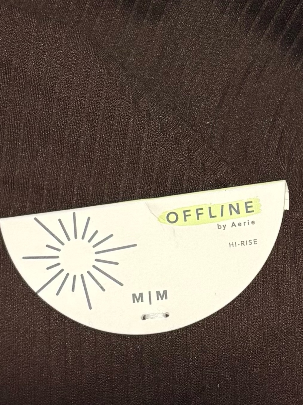 New OFFLINE By Aerie Real Me XTRA High Waisted Ribbed Legging Deep Earth Brown M - Picture 9 of 12